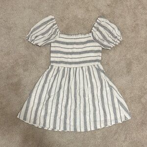 Lost + Wander Blue and White Striped Dress